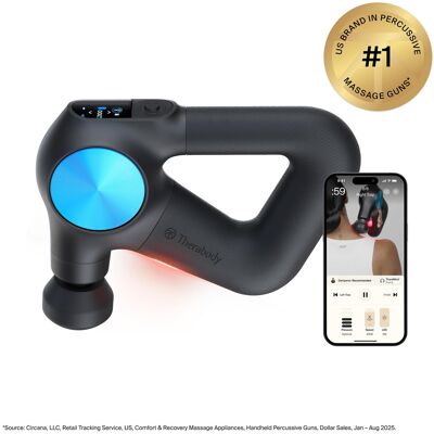 Therabody - Theragun PRO Plus - Advanced Multi-Therapy Device With Massage, LED, Heat & Vibration For Optimal Performance - Black Therabody - Theragun PRO Plus - Advanced Multi-Therapy Device With Massage, LED, Heat & Vibration For Optimal Performance - Black