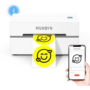 MUNBYN - 130B Bluetooth 4x6 Label Printer for Shipping Packages - White MUNBYN - 130B Bluetooth 4x6 Label Printer for Shipping Packages - White