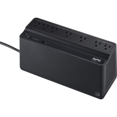 APC - UPS Battery Backup, 650VA/360W, Tower/Wall Mount, 7 Outlets, LED Indicator, USB-A port - Black APC - UPS Battery Backup, 650VA/360W, Tower/Wall Mount, 7 Outlets, LED Indicator, USB-A port - Black