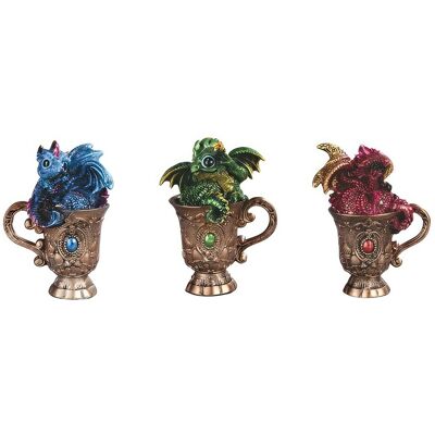 FC Design - 3-PC Set 4"H Dragon on Cup Fugurine Office/Computer Desk Tabletop Medieval Gaming Home Decor Gift - Multi-Color FC Design - 3-PC Set 4"H Dragon on Cup Fugurine Office/Computer Desk Tabletop Medieval Gaming Home Decor Gift - Multi-Color