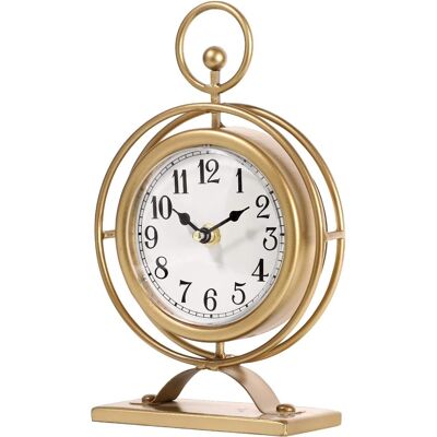 Dazzed Corner - Decorative Clock,Vintage Table Clock on Stand - Gold Dazzed Corner - Decorative Clock,Vintage Table Clock on Stand - Gold