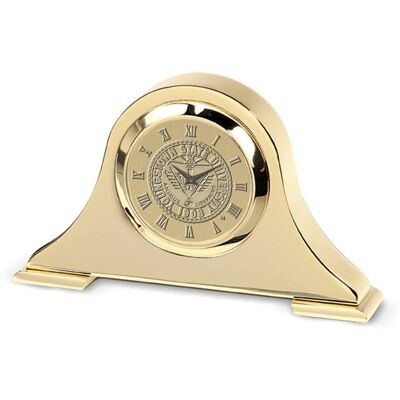 Jardine - Youngstown State Penguins Napoleon Desk Clock - Gold Jardine - Youngstown State Penguins Napoleon Desk Clock - Gold