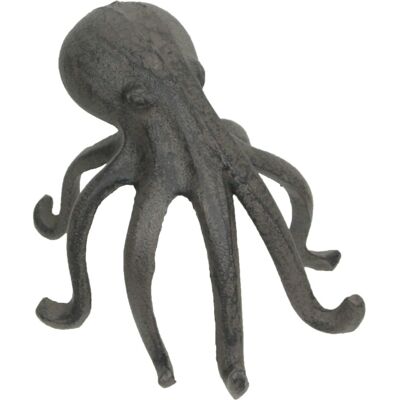 J.D. Yeatts - Rustic Cast Iron 6" Octopus Single Bookend & Phone Holder Nautical Décor - Brown J.D. Yeatts - Rustic Cast Iron 6" Octopus Single Bookend & Phone Holder Nautical Décor - Brown