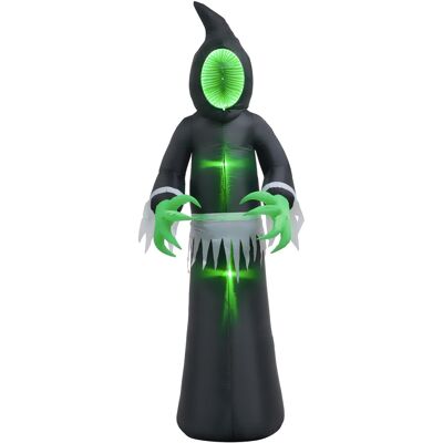 Boyel Living - 8 ft. Halloween Inflatable Mirror Face Ghost Lighted Waterproof Outdoor Yard Decoration with LED Lights - Black Boyel Living - 8 ft. Halloween Inflatable Mirror Face Ghost Lighted Waterproof Outdoor Yard Decoration with LED Lights - Black