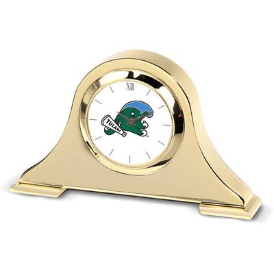 Jardine - Tulane Green Wave Team Napoleon Desk Clock - Gold Jardine - Tulane Green Wave Team Napoleon Desk Clock - Gold