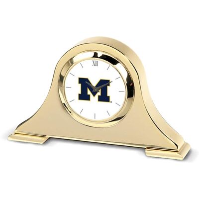 Jardine - Michigan Wolverines Napoleon Desk Clock - Gold Jardine - Michigan Wolverines Napoleon Desk Clock - Gold