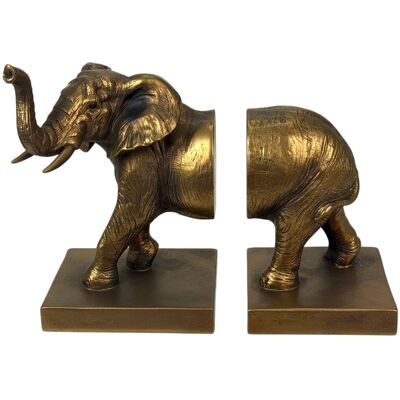 Things2Die4 - Elephant Bookends Set of 2 Antique Copper Resin Decorative Book Holders - Bronze Things2Die4 - Elephant Bookends Set of 2 Antique Copper Resin Decorative Book Holders - Bronze