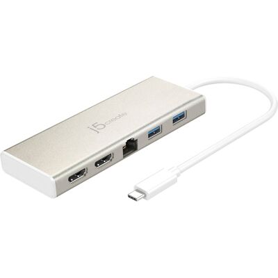 j5create - USB-C Dual HDMI Mini Dock - Gold j5create - USB-C Dual HDMI Mini Dock - Gold