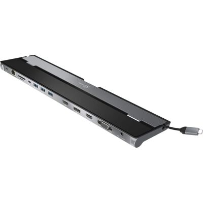 j5create - USB-C Triple Display Docking Station - Black j5create - USB-C Triple Display Docking Station - Black