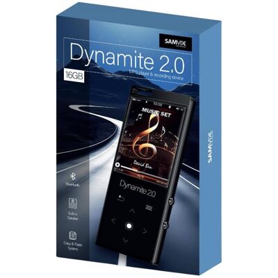 Samvix - Dynamite 2.0 Kosher 16GB MP3 Player with Bluetooth and Metal Body (Black) Samvix - Dynamite 2.0 Kosher 16GB MP3 Player with Bluetooth and Metal Body (Black)