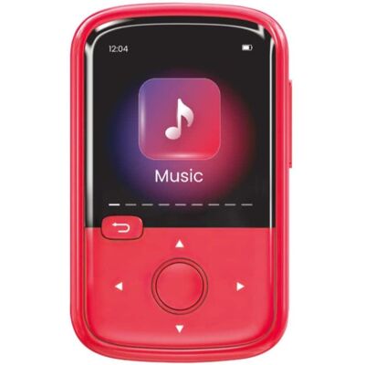 GreenTouch - Kosher Klip Mini 128GB MP3 Player (Red, No SD Slot) - VAAD Hakehilos GreenTouch - Kosher Klip Mini 128GB MP3 Player (Red, No SD Slot) - VAAD Hakehilos