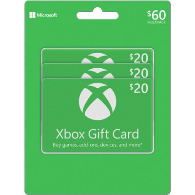 Microsoft - $20 Xbox Gift Card (3-Pack) Microsoft - $20 Xbox Gift Card (3-Pack)