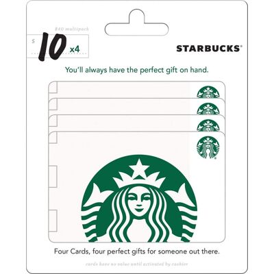 Starbucks - $10 Gift Cards (4-Pack) Starbucks - $10 Gift Cards (4-Pack)