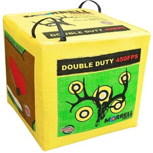 Morrell Targets - Morrell Double Duty 450 FPS 4 Sided Cube Field Point Archery Bag Target - Yellow Morrell Targets - Morrell Double Duty 450 FPS 4 Sided Cube Field Point Archery Bag Target - Yellow