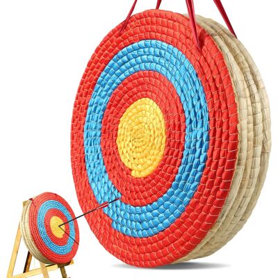 VEVOR - Archery Target, 5 Layers 20" Arrow Target, Traditional Solid Straw Round Archery Target Shooting Bow - Red VEVOR - Archery Target, 5 Layers 20" Arrow Target, Traditional Solid Straw Round Archery Target Shooting Bow - Red