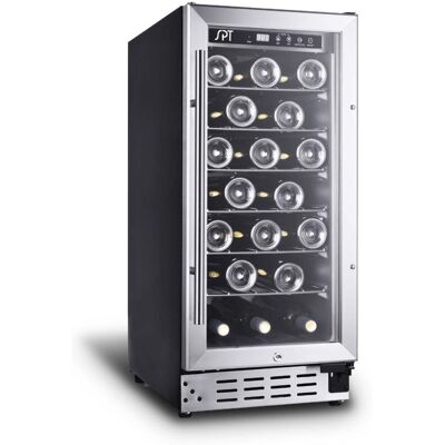SPT - 33-Bottle Wine Cooler - Stainless Steel SPT - 33-Bottle Wine Cooler - Stainless Steel