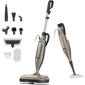 DEVOAC - VM6 Scrubbing Steam Mop with Rotating Mop Pads, 10 in 1, Lightweight Spin Mop & 3 Steam Modes Grey - Gray DEVOAC - VM6 Scrubbing Steam Mop with Rotating Mop Pads, 10 in 1, Lightweight Spin Mop & 3 Steam Modes Grey - Gray