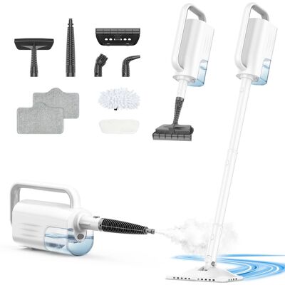 Teendow - 6-in-1 Steam Mop for Floor Cleaning, Multi-Function Steam Vacuum Cleaner for Hardwood Floors and Carpet - White Teendow - 6-in-1 Steam Mop for Floor Cleaning, Multi-Function Steam Vacuum Cleaner for Hardwood Floors and Carpet - White