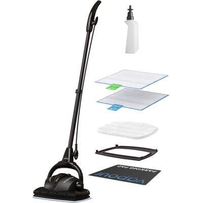 Euroflex - Vapour 9-Piece Premium Steam Mop with Ultra Dry Steam Technology - Black Euroflex - Vapour 9-Piece Premium Steam Mop with Ultra Dry Steam Technology - Black