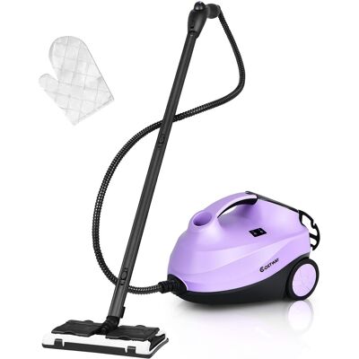 Costway - 2000W Heavy Duty Steam Cleaner Mop Multi-Purpose W/19 Accessories - Purple Costway - 2000W Heavy Duty Steam Cleaner Mop Multi-Purpose W/19 Accessories - Purple