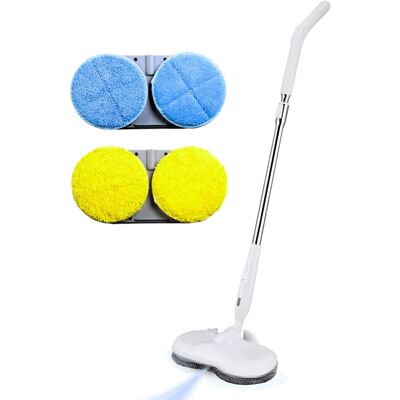 Ewbank - Electra Electric Dual Rotating Spin Mop, with Spray, Cordless, Lightweight, for Floors and Countertops, 250RPM, 6 oz. Ewbank - Electra Electric Dual Rotating Spin Mop, with Spray, Cordless, Lightweight, for Floors and Countertops, 250RPM, 6 oz.
