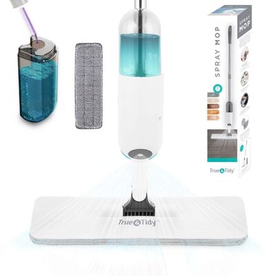 True & Tidy - Multi-Surface Spray Mop With Refillable Bottle - White True & Tidy - Multi-Surface Spray Mop With Refillable Bottle - White