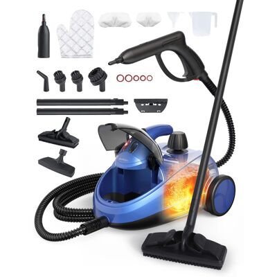 HOMLUX - Heavy Duty Canister Steam Cleaner Multipurpose Pressurized Steamer with 21 Attachments for Multi-Surface Deep Cleaning HOMLUX - Heavy Duty Canister Steam Cleaner Multipurpose Pressurized Steamer with 21 Attachments for Multi-Surface Deep Cleaning