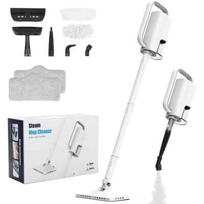 Teendow - 6-in-1 Steam Mop for Floor Cleaning, Multi-Function Steam Vacuum Cleaner for Hardwood Floors and Carpet - White Teendow - 6-in-1 Steam Mop for Floor Cleaning, Multi-Function Steam Vacuum Cleaner for Hardwood Floors and Carpet - White