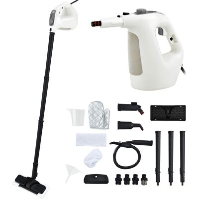 Costway - 1400W Multipurpose Pressurized Steam Cleaner Mop W/ 17 Pieces Accessories - Gray Costway - 1400W Multipurpose Pressurized Steam Cleaner Mop W/ 17 Pieces Accessories - Gray