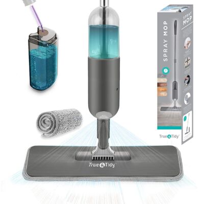 True & Tidy - Multi-Surface Spray Mop With Refillable Bottle - Gray True & Tidy - Multi-Surface Spray Mop With Refillable Bottle - Gray