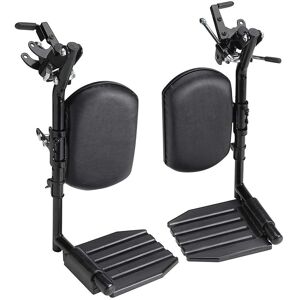Invacare - Wheelchair Elevating Legrests - Padded Calf Support, Aluminum Footplates, Adjustable Length - Black Invacare - Wheelchair Elevating Legrests - Padded Calf Support, Aluminum Footplates, Adjustable Length - Black