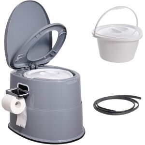 VEVOR - Portable Toilet for Camping, Porta Potty with 1.3 Gal Detachable Inner Bucket & Removable Paper Holder - Gray VEVOR - Portable Toilet for Camping, Porta Potty with 1.3 Gal Detachable Inner Bucket & Removable Paper Holder - Gray