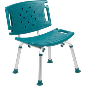 Emma + Oliver - Tool-Free 300 Lb. Capacity, Adjustable Bath & Shower Chair with Large Back - Teal Emma + Oliver - Tool-Free 300 Lb. Capacity, Adjustable Bath & Shower Chair with Large Back - Teal