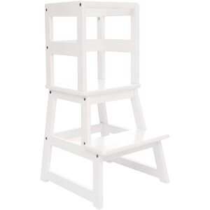 SDADI - Kids Kitchen Step Stool Holds up to 150 Pounds with Safety Rail - White SDADI - Kids Kitchen Step Stool Holds up to 150 Pounds with Safety Rail - White