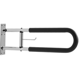 VEVOR - Toilet Safety Rail, 30 Inch U-Shaped Handicap Grab Bar, Foldable Senior Safety Pole, Flip Up Toilet Grab Bars - Bright Silver VEVOR - Toilet Safety Rail, 30 Inch U-Shaped Handicap Grab Bar, Foldable Senior Safety Pole, Flip Up Toilet Grab Bars - Bright Silver