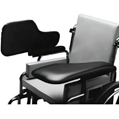 Invacare - Wheelchair Half Lap Tray Padded Vinyl Flip-Up Table, Right Side Support Surface - Black Invacare - Wheelchair Half Lap Tray Padded Vinyl Flip-Up Table, Right Side Support Surface - Black