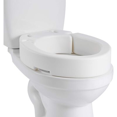 VEVOR - Raised Toilet Seat, 300 lbs Load Capacity, 3.5-Inch Lift Height, Commode Elevated Toilet Seat Riser - White VEVOR - Raised Toilet Seat, 300 lbs Load Capacity, 3.5-Inch Lift Height, Commode Elevated Toilet Seat Riser - White