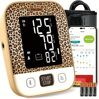 Meraw - Cedar Blood Pressure Monitor, Arm Cuff 8.7–16.5", Bluetooth App, Irregular Beat Detect, FSA/HSA - Brown Meraw - Cedar Blood Pressure Monitor, Arm Cuff 8.7–16.5", Bluetooth App, Irregular Beat Detect, FSA/HSA - Brown