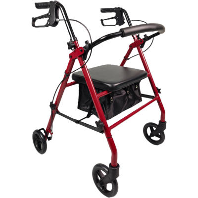 iLIVING - ILG-800R Burgundy Rollator Walker – Heavy Duty Frame, Adjustable Height, Easy-Fold Design & Smart Brake Lock for Adults - Red and Black iLIVING - ILG-800R Burgundy Rollator Walker – Heavy Duty Frame, Adjustable Height, Easy-Fold Design & Smart Brake Lock for Adults - Red and Black