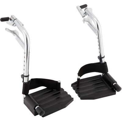Invacare - Wheelchair Legrest with Heel Loops, Swing-Away Design & Flip-Up Composite Footplate - Black Invacare - Wheelchair Legrest with Heel Loops, Swing-Away Design & Flip-Up Composite Footplate - Black