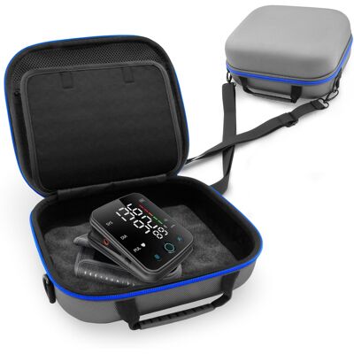 CASEMATIX - Oxiline Pressure XS Pro Blood Pressure Monitor Case – Hard Shell Carrying Case with Strap, Acccessory Pocket and Handle - Gray CASEMATIX - Oxiline Pressure XS Pro Blood Pressure Monitor Case – Hard Shell Carrying Case with Strap, Acccessory Pocket and Handle - Gray