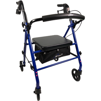 iLIVING - ILG-800B Blue Rollator Walker – Heavy Duty Frame, Adjustable Height, Easy-Fold Design and Smart Brake Lock for Adults - Blue and Black iLIVING - ILG-800B Blue Rollator Walker – Heavy Duty Frame, Adjustable Height, Easy-Fold Design and Smart Brake Lock for Adults - Blue and Black