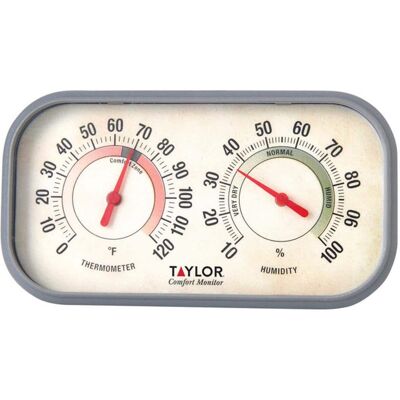 Taylor - Comfort Monitor Humidity Meter/Thermometer Plastic 5.91 in. Taylor - Comfort Monitor Humidity Meter/Thermometer Plastic 5.91 in.