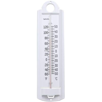 Taylor - Tube Thermometer Aluminum White 8.86 in. Taylor - Tube Thermometer Aluminum White 8.86 in.