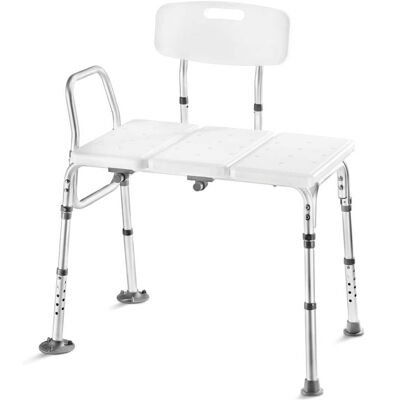 Medical King - Transfer Bench for Bathtub - Adjustable Shower Chair for Elderly and Disabled, Up to 400 lbs, Safe and Easy Transfer - White Medical King - Transfer Bench for Bathtub - Adjustable Shower Chair for Elderly and Disabled, Up to 400 lbs, Safe and Easy Transfer - White
