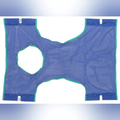Invacare - Standard Patient Lift Sling with Commode Opening, Polyester Mesh - Blue Invacare - Standard Patient Lift Sling with Commode Opening, Polyester Mesh - Blue