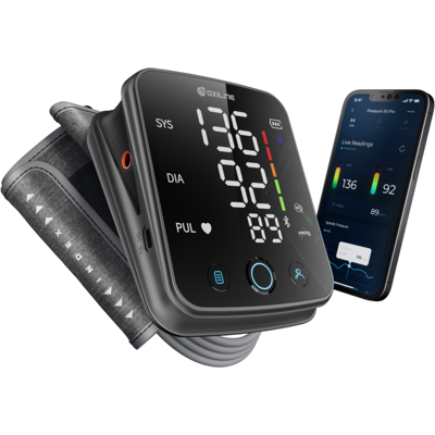 Oxiline - Pressure XS Pro Smart Blood Pressure Monitor - Metallic Grey Oxiline - Pressure XS Pro Smart Blood Pressure Monitor - Metallic Grey