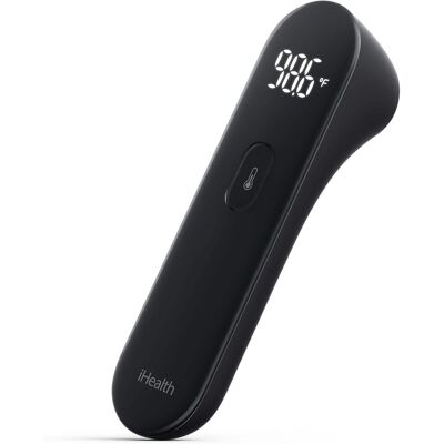 iHealth - No-Touch Forehead Thermometer for Adults, Kids, Babies, Quiet Vibration Feedback, Large LED Digits - Black iHealth - No-Touch Forehead Thermometer for Adults, Kids, Babies, Quiet Vibration Feedback, Large LED Digits - Black