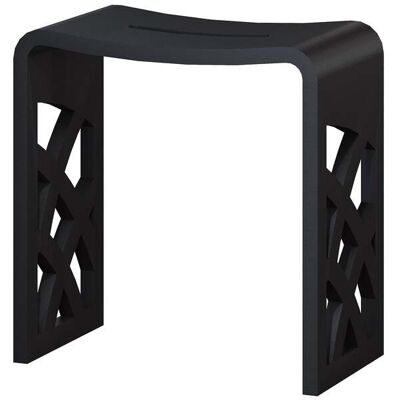 Boyel Living - 9.06 in. W Freestanding Solid Surface Shower Seat - Matte Black Boyel Living - 9.06 in. W Freestanding Solid Surface Shower Seat - Matte Black