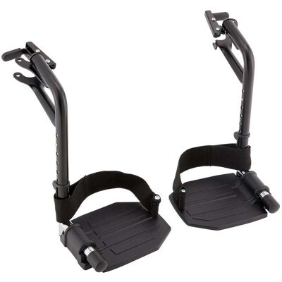 Invacare - Wheelchair Legrest Hemi Footrests with Heel Loops, Flip-Up Aluminum Footplate & More - Black Invacare - Wheelchair Legrest Hemi Footrests with Heel Loops, Flip-Up Aluminum Footplate & More - Black